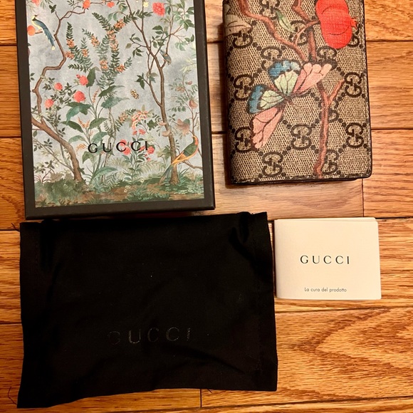 Gucci Card Case Wallet Monogram GG Supreme Tian Print - Picture 7 of 9